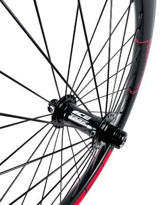 ICE Raptor Voorwiel 20" Carbon Zwart / Rood - Naaf ICE TANK Ø20 mm