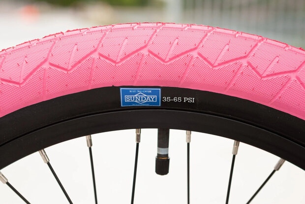 Sunday Blueprint 20" BMX Gloss Black - Pink Tires