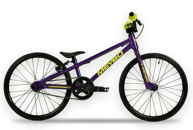 Meybo 2026 Rascal Bike Purple/NeonYellow Micro 18 - Zijaanzicht
