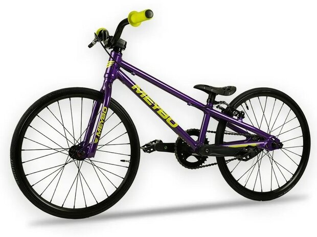 Meybo 2026 Rascal Bike Purple/NeonYellow Micro 18 - Vooraanzicht