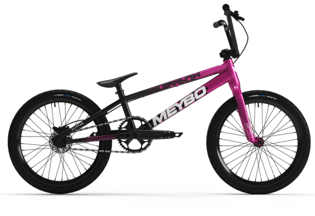Meybo 2026 Clipper Bike Black/Pink/White - Zijaanzicht