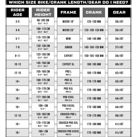 Meybo 2026 Clipper Bike Black/Pink/White - Maattabel