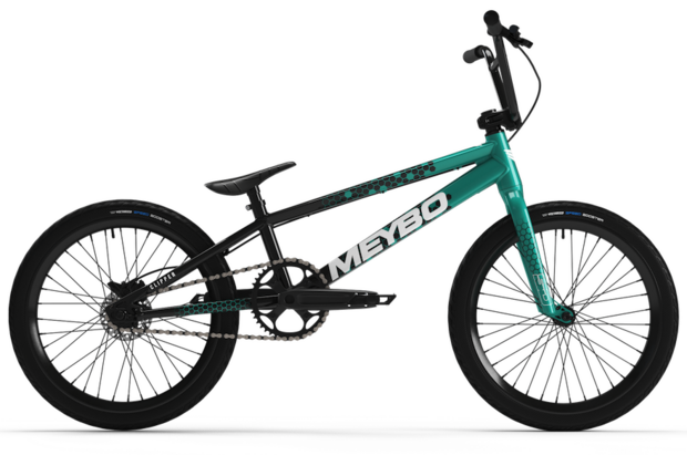Meybo 2026 Clipper Bike Black/Green/White - Zijaanzicht