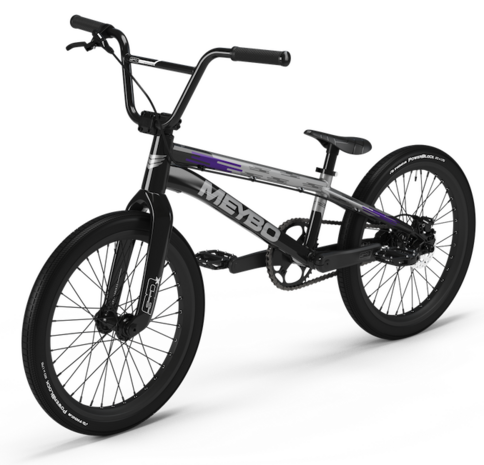 Meybo 2026 Superclass Bike BlackGreyPurple - Vooraanzicht