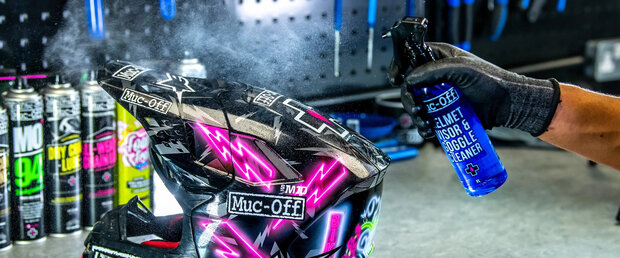 Muc-Off reiniger spray voor helm en vizier