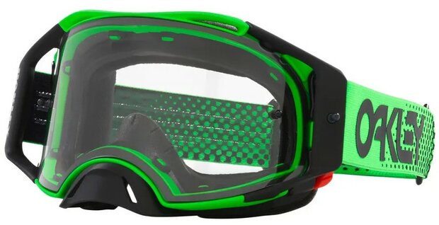 Oakley Airbrake MX Moto B1B Green Clear Lens Voorkant