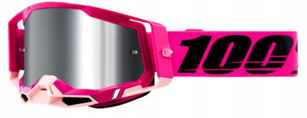 100% Racecraft 2 Maho Goggle – Mirror Silver Lens Front
