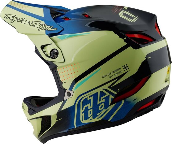 TLD D4 Composite Helm Drip Yellow 2025