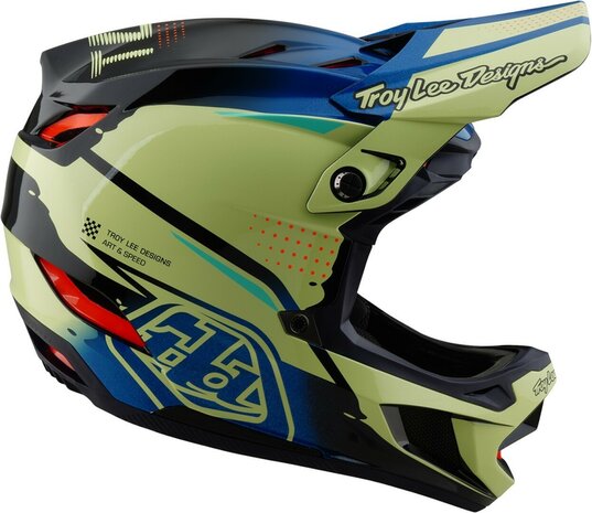 TLD D4 Composite Helm Drip Yellow 2025