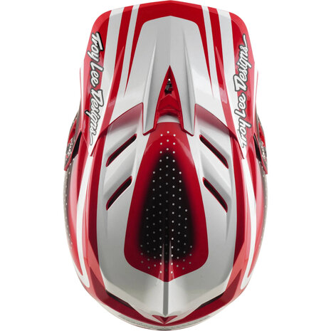 TLD D4 Polyacrylite MIPS Helmet The Line - Fire/White 2026 Above