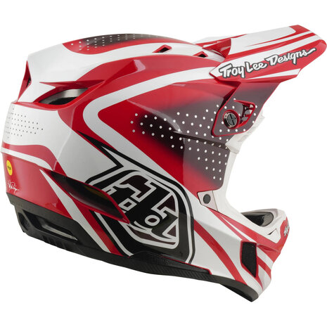 TLD D4 Polyacrylite MIPS Helmet The Line - Fire/White 2026 Side right