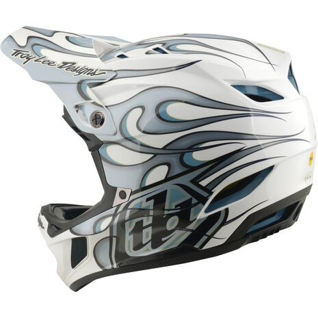 TLD D4 Composite MIPS Helmet Torched - White/Silver 2026 Side Left
