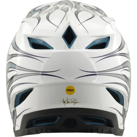 TLD D4 Composite MIPS Helmet Torched - White/Silver 2026 Back