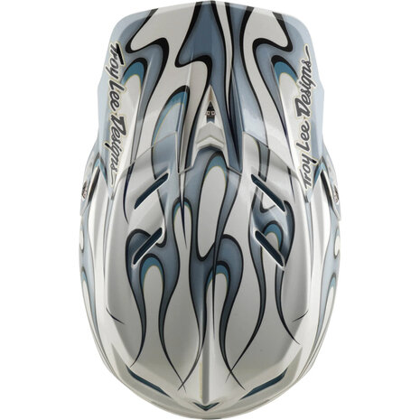 TLD D4 Composite MIPS Helmet Torched - White/Silver 2026 Above