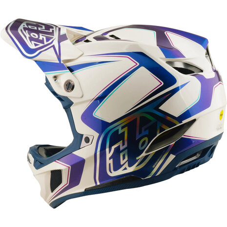 TLD D4 Composite MIPS Helmet Flared - White/Indigo 2026 Side left