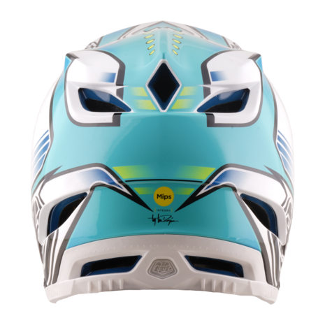 TLD D4 Composite MIPS Helmet Crest - Real Teal 2026 Back