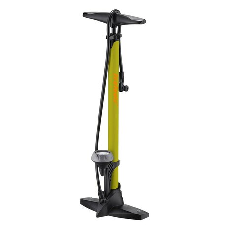 IceToolz Sport Standpumpe aus Stahl mit Manometer, 160 PSI/11 bar 