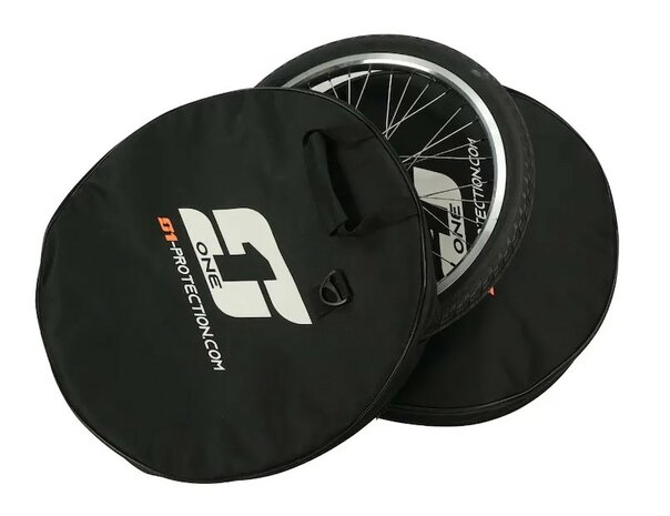 S1 Zipped BMX Wheelbag Black/White/Orange Detail