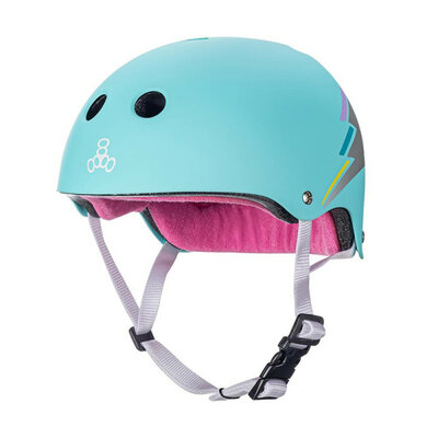 Triple Eight Teal Hologram Sweatsaver helm