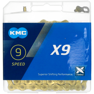 KMC X9 ketting Ti-n (goud)