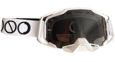 Nologo Prism Cross Goggles White - Gray Lens