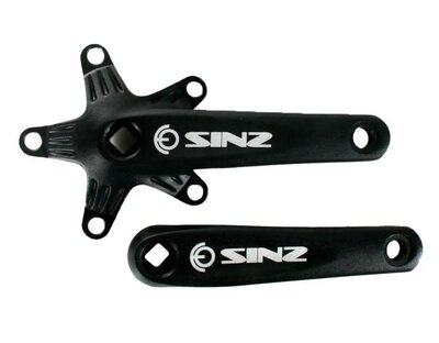 Sinz Square Alloy Crank Arms 5 Hole Black