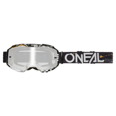 O'Neal B-10 Goggle Attack Black/White - Lens Silver Mirror