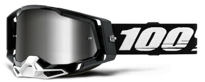 100% Racecraft 2 Google Black - Mirror Silver lens