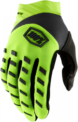100% Airmatic Youth Gloves Fluo Yellow/Black