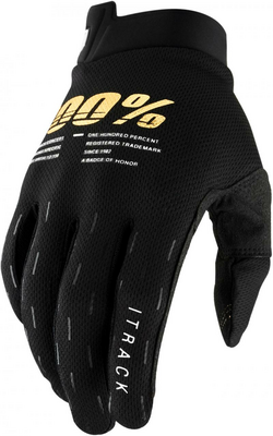 100% iTrack Youth Gloves Black/Gold