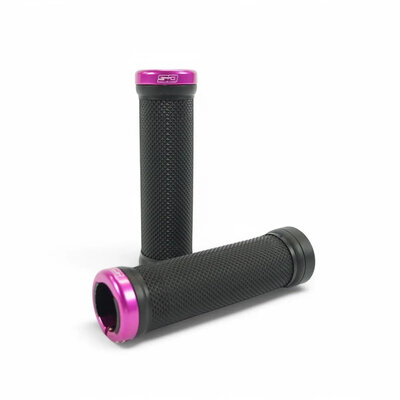 SD BMX/MTB Lock On Grip V2 Black/pink Clamps 115mm