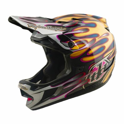 TLD D4 Carbon MIPS Helm Overspray - Gold/Black 2026