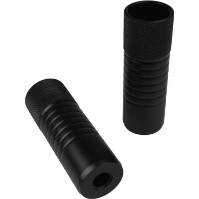 BMX Axle Pegs 38mm 10/14mm z/draad Zwart