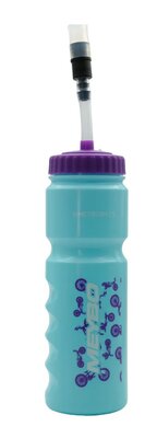 Meybo Bidon V4 met Lange Drinktuit Aqua/Purple